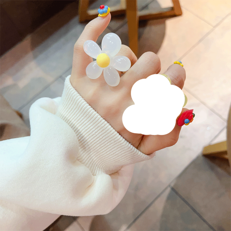 Flocking Heart Pearl Ring - Modomu