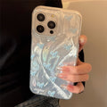 Iridescent Brush Bow Case – Iridescent Ground All-Over Bows & Blue Bows English Lettering