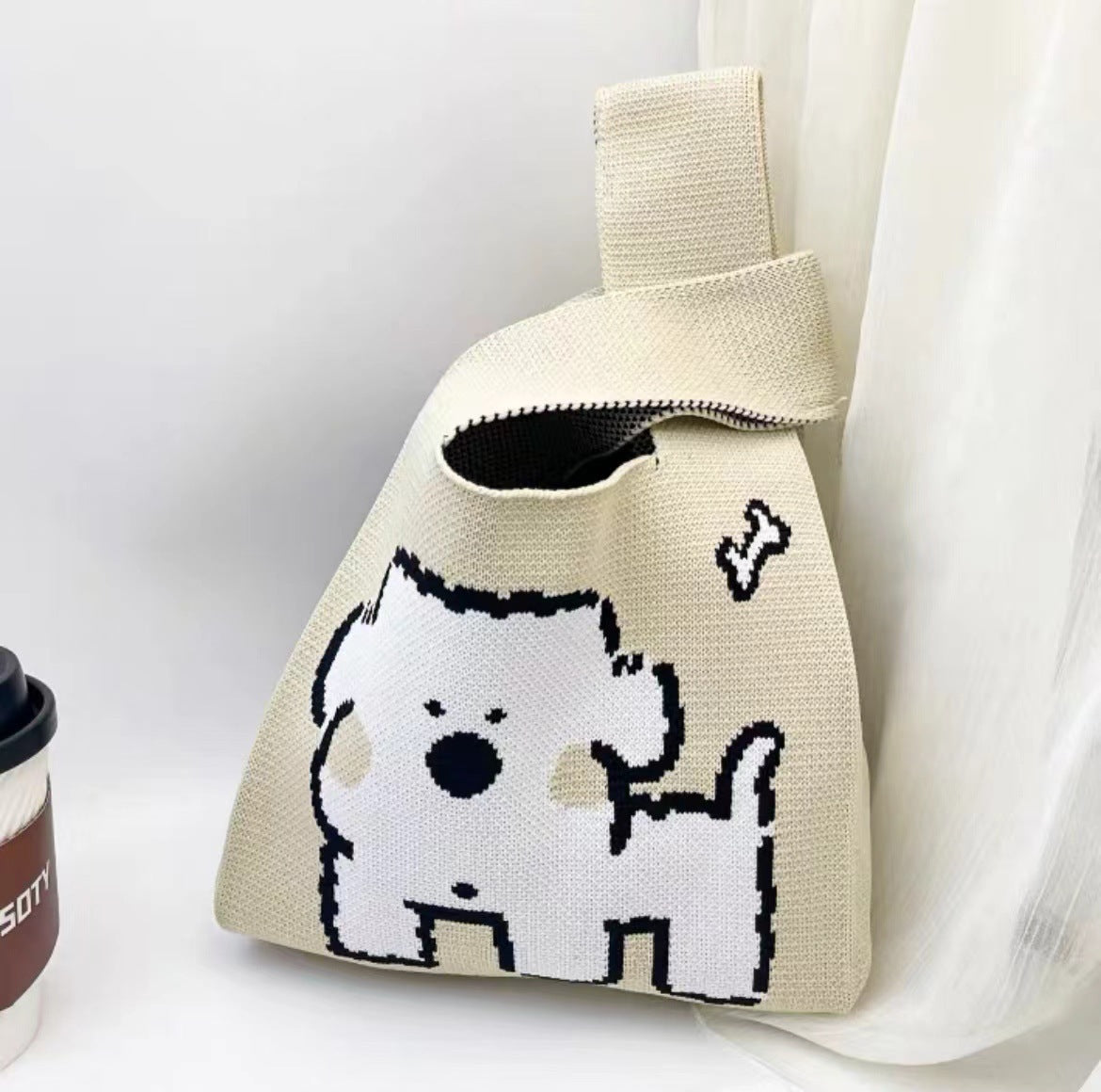 Knitted Animal Tote Bucket Bag - Modomu