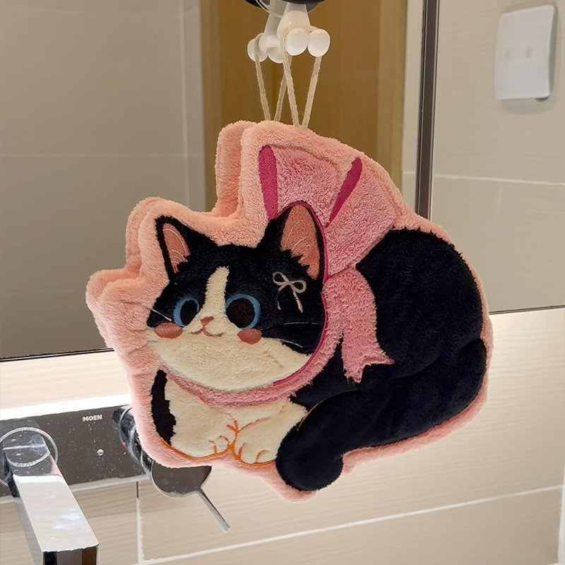 Cute Cat Hand Towel