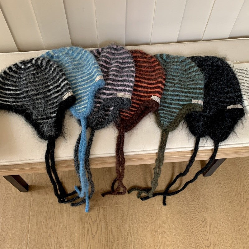 Striped Aviator Pilot Hat