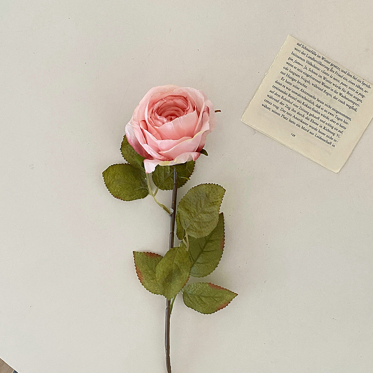 Vintage Burnt Edge Rose Stem - Modomu