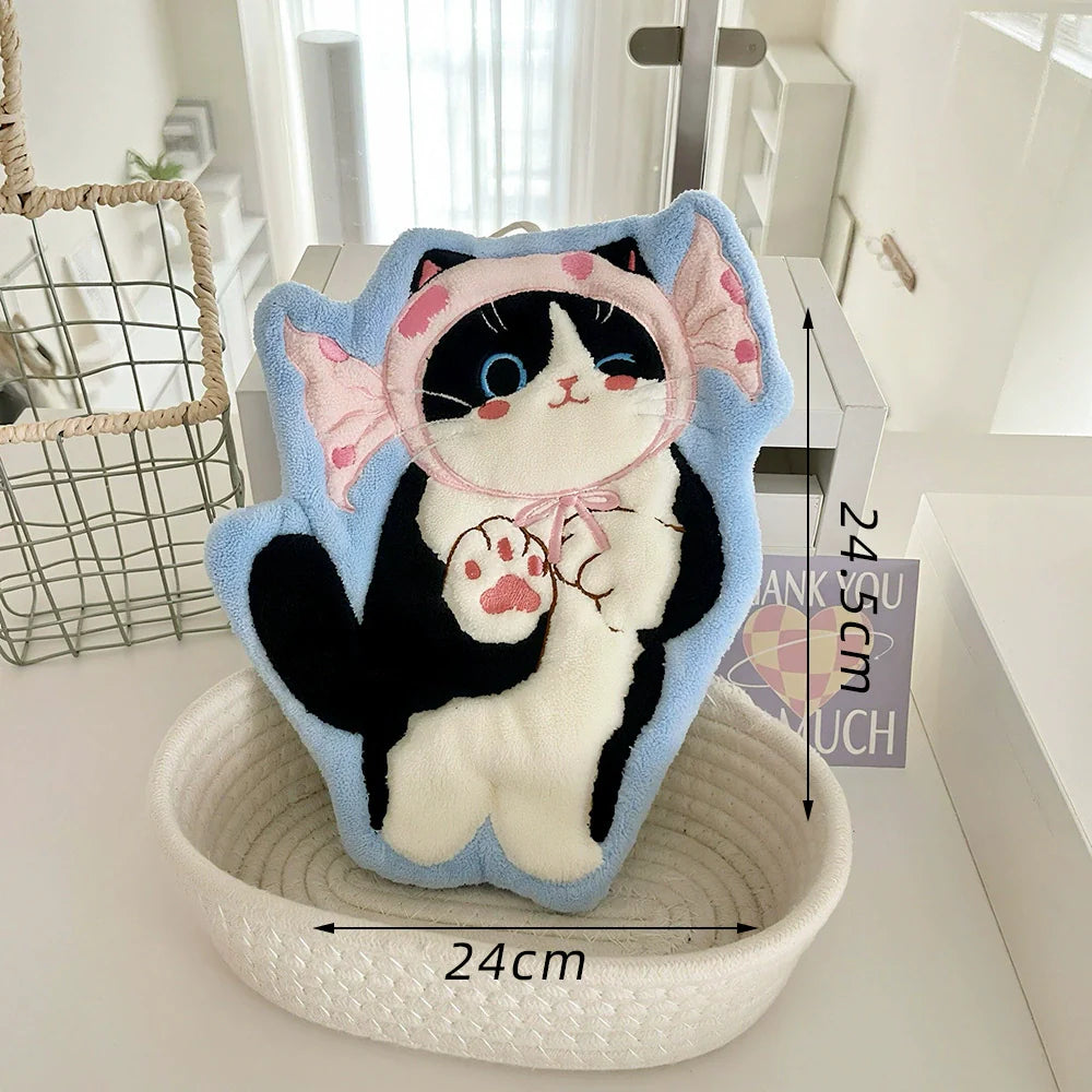 Cute Cat Hand Towel
