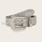 Rhinestone Wide Fashion Belt - Modomu