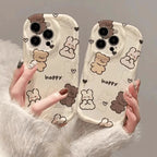 Cream Wave Bear Phone Case