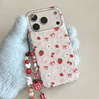 Strawberry Bunny Bow iPhone Case