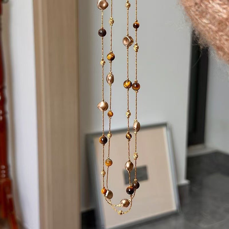 Double Layer Tiger Eye Necklace
