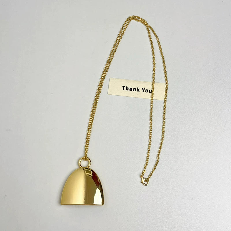 Half Moon Pendant Long Necklace - Modomu