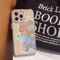 Flower Bear Clear iPhone Case