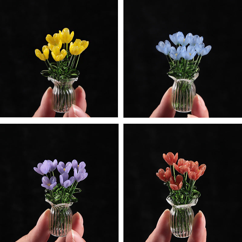 Handmade Glass Flower Arrangement