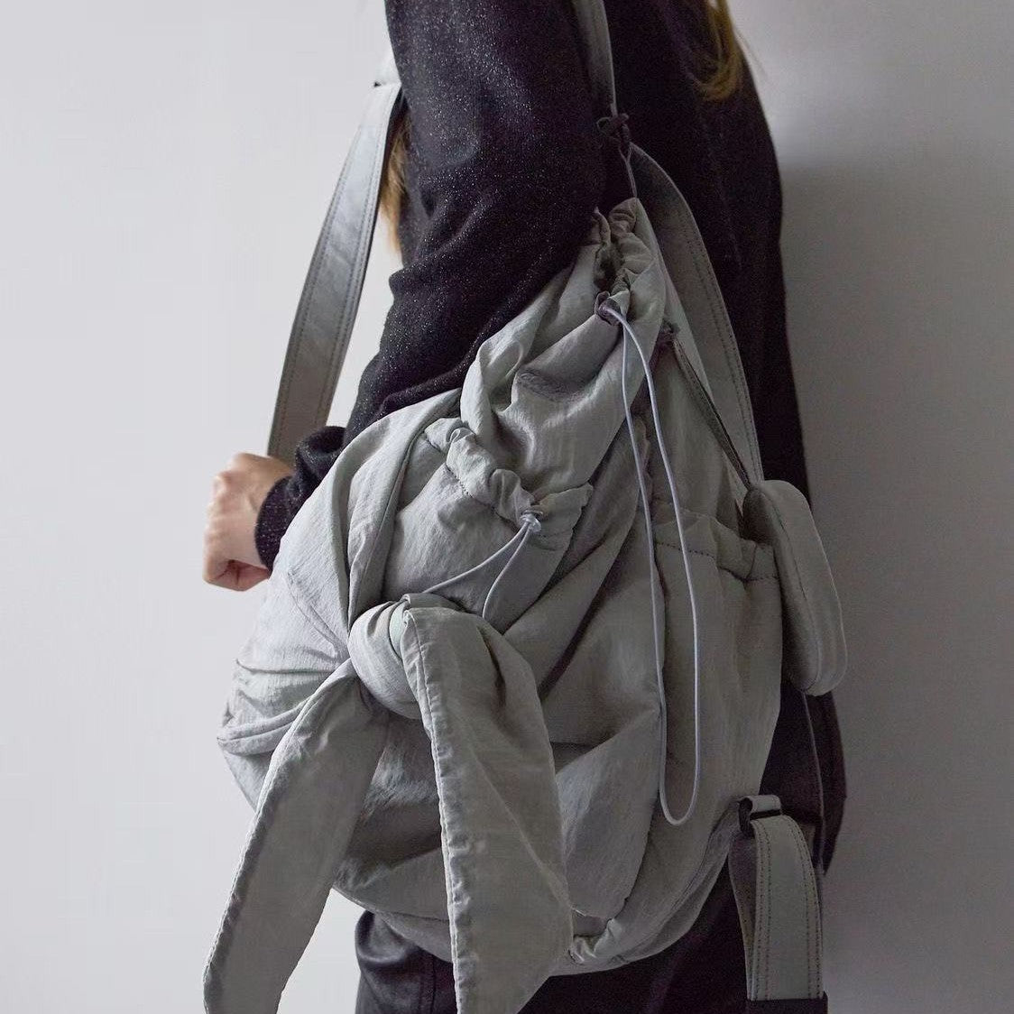 Puffy Bow Drawstring Backpack