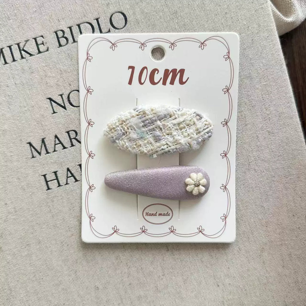 Korean Embroidered Flower Hair Clip - Modomu