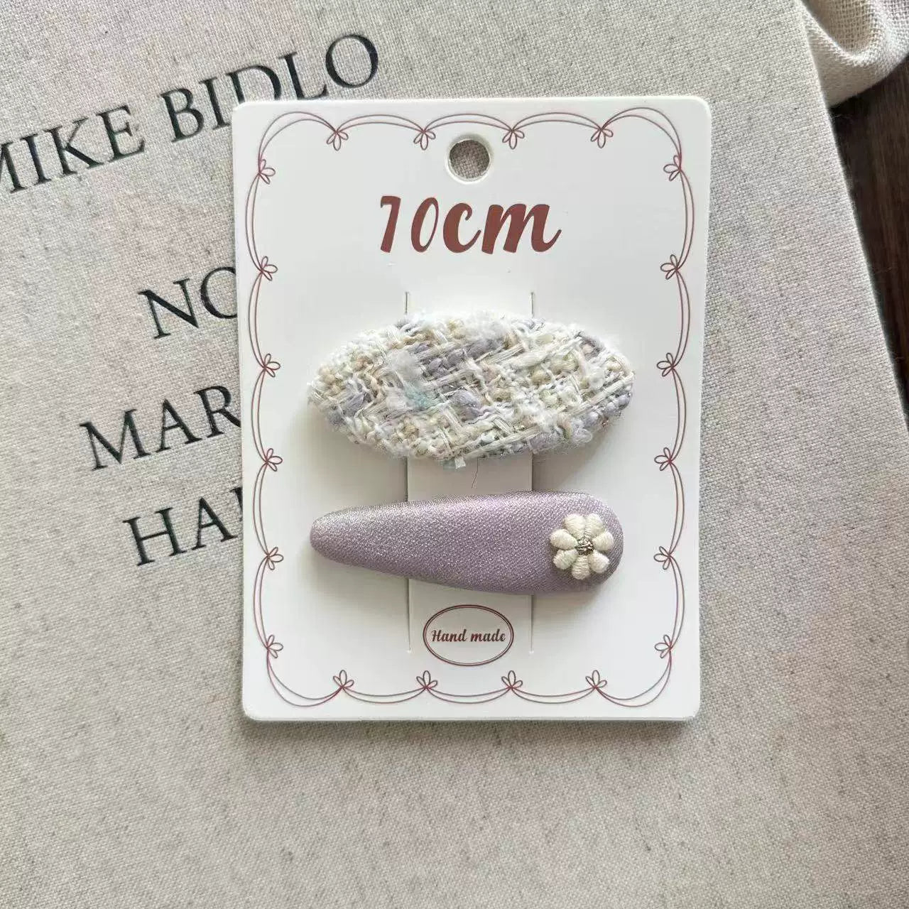 Korean Embroidered Flower Hair Clip