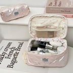 Quilted Bow Makeup Bag
