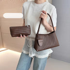 Woven Underarm Bag Set