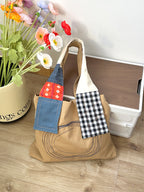Canvas Shoulder Tote Patchwork