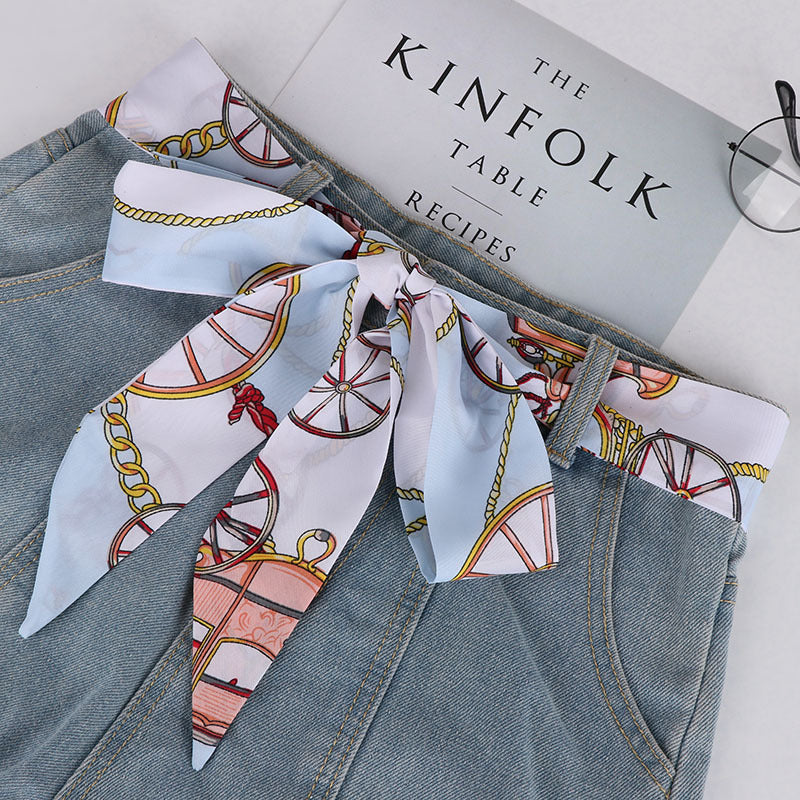 Women’s Patterned Skinny Scarf - Modomu