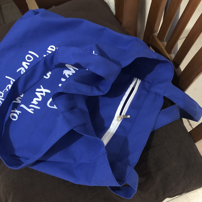 Handwritten Quote Canvas Tote