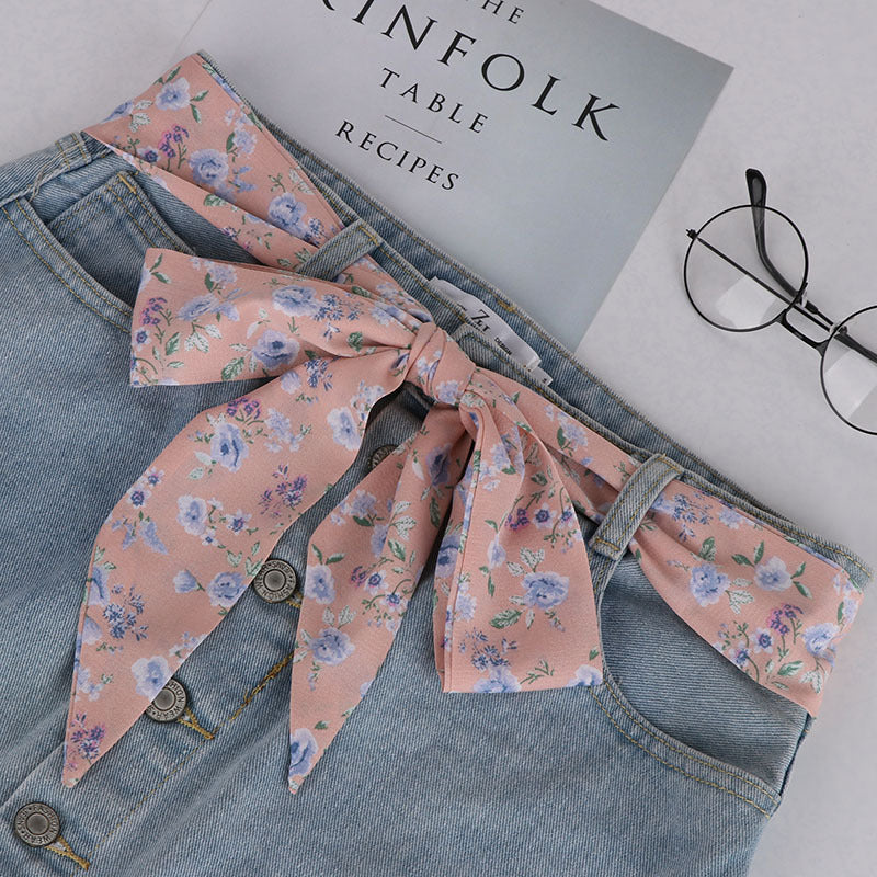 Women’s Patterned Skinny Scarf - Modomu