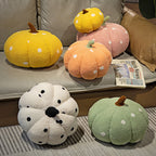 Polka Dot Pumpkin Throw Pillow