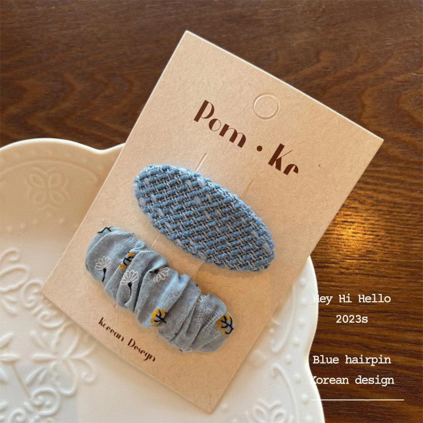 Floral Denim Hair Clip - Modomu