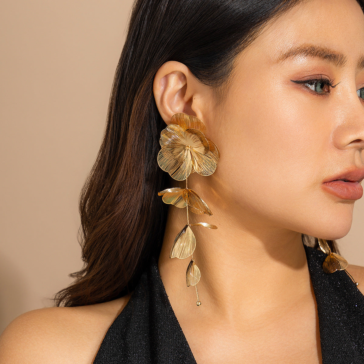 Gold Ginkgo Earrings