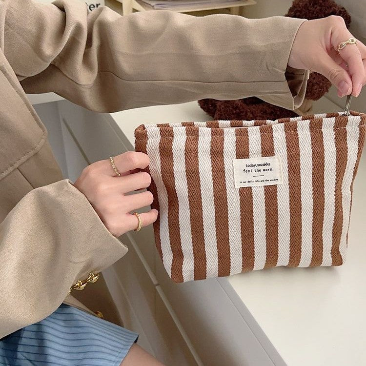 Striped Cosmetic Bag Organizer - Modomu