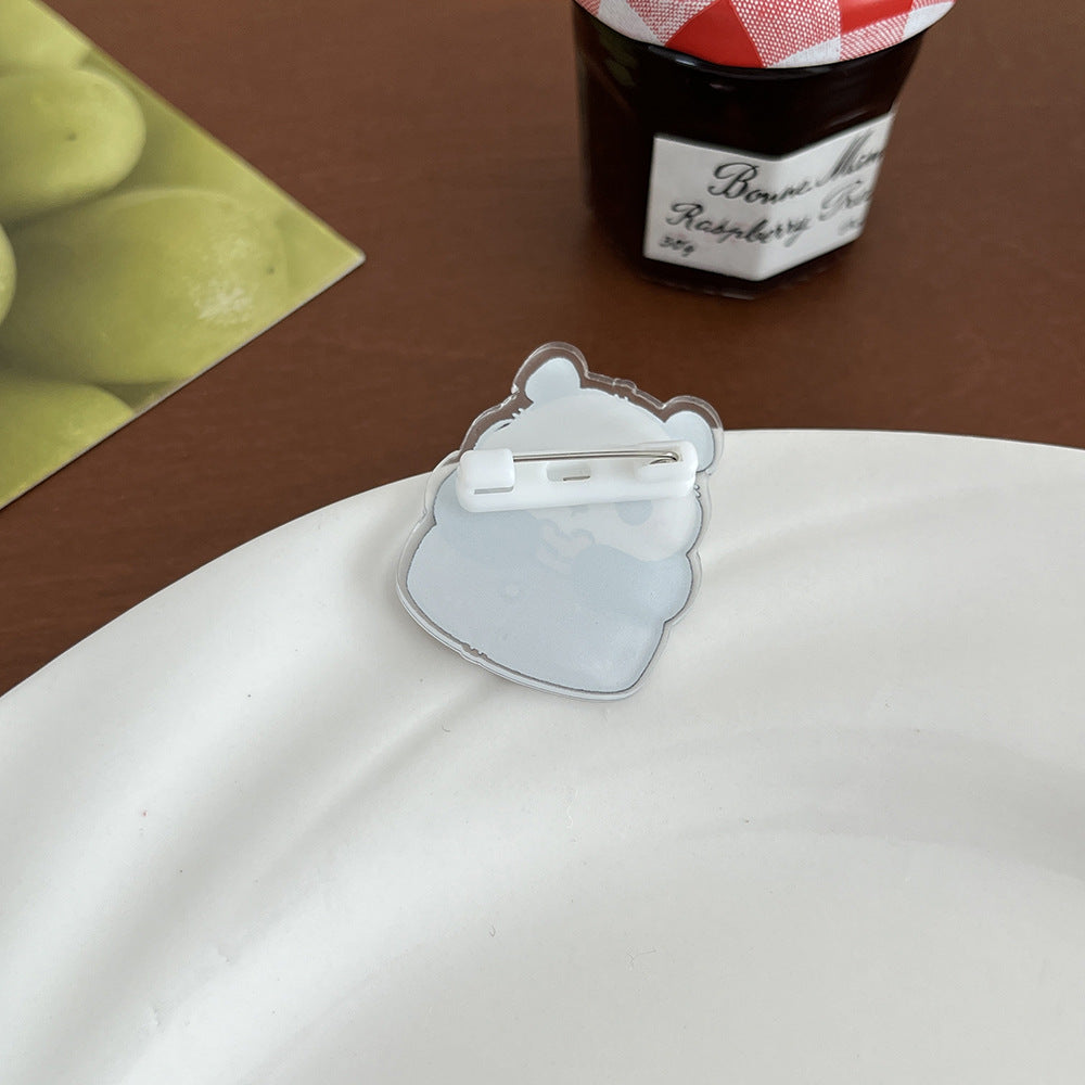 Cute Panda Acrylic Brooch Pin - Modomu