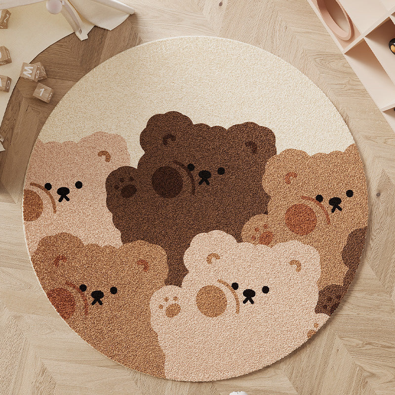 Cartoon Round Kids Floor Rug