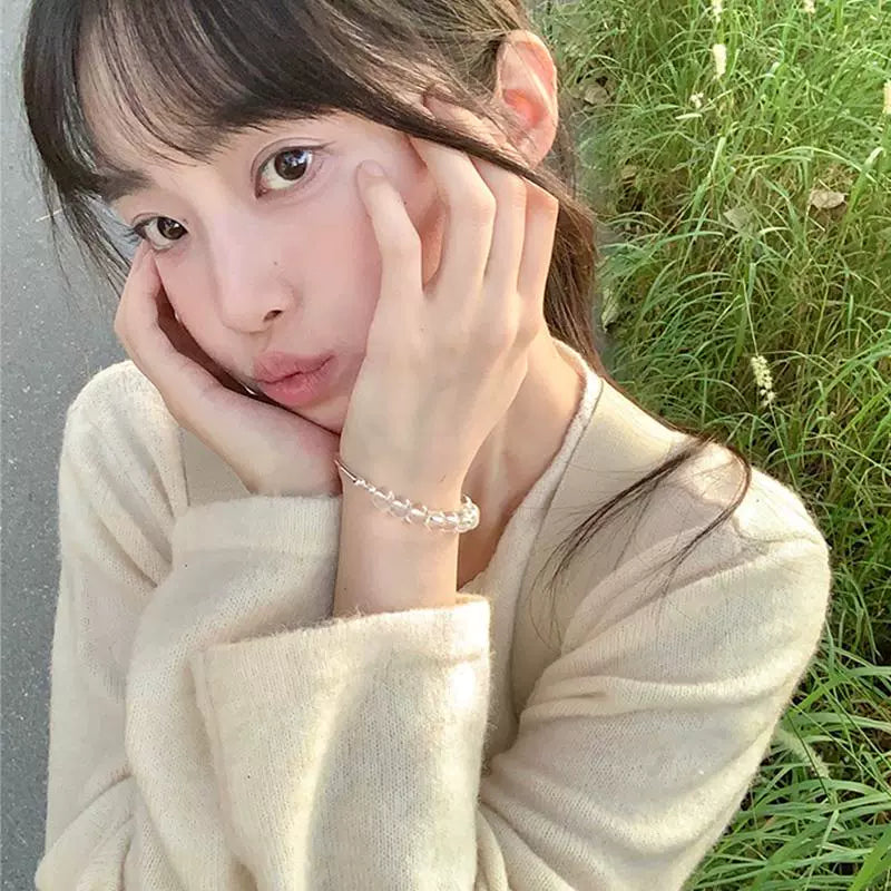 Transparent Crystal Beaded Bracelet