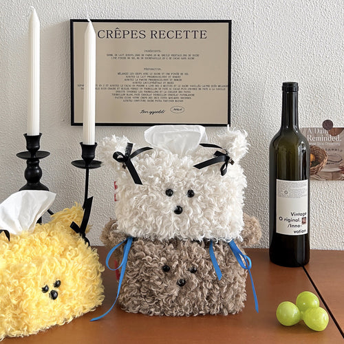 Plush Puppy Tissue Box Cover - Modomu
