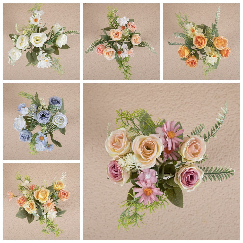 Rose Daisy Faux Flower Bouquet - Modomu