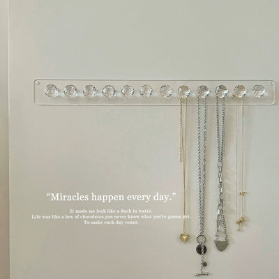 Acrylic 12 Hook Jewelry Storage
