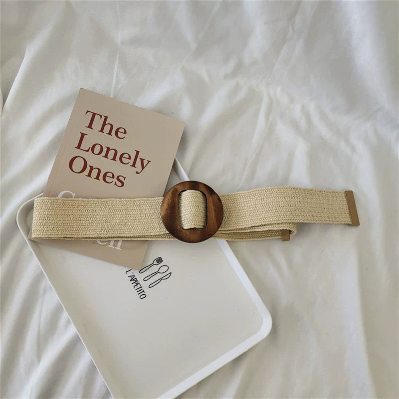 Elastic Round Buckle Waist Belt - Modomu