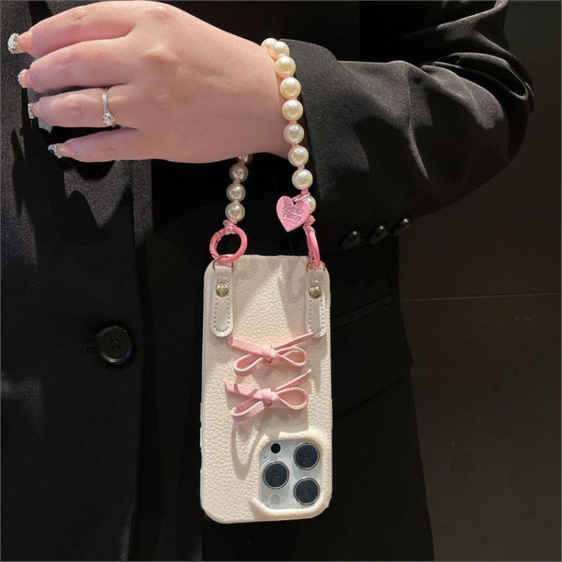 Leather Butterfly Phone Case Bracelet