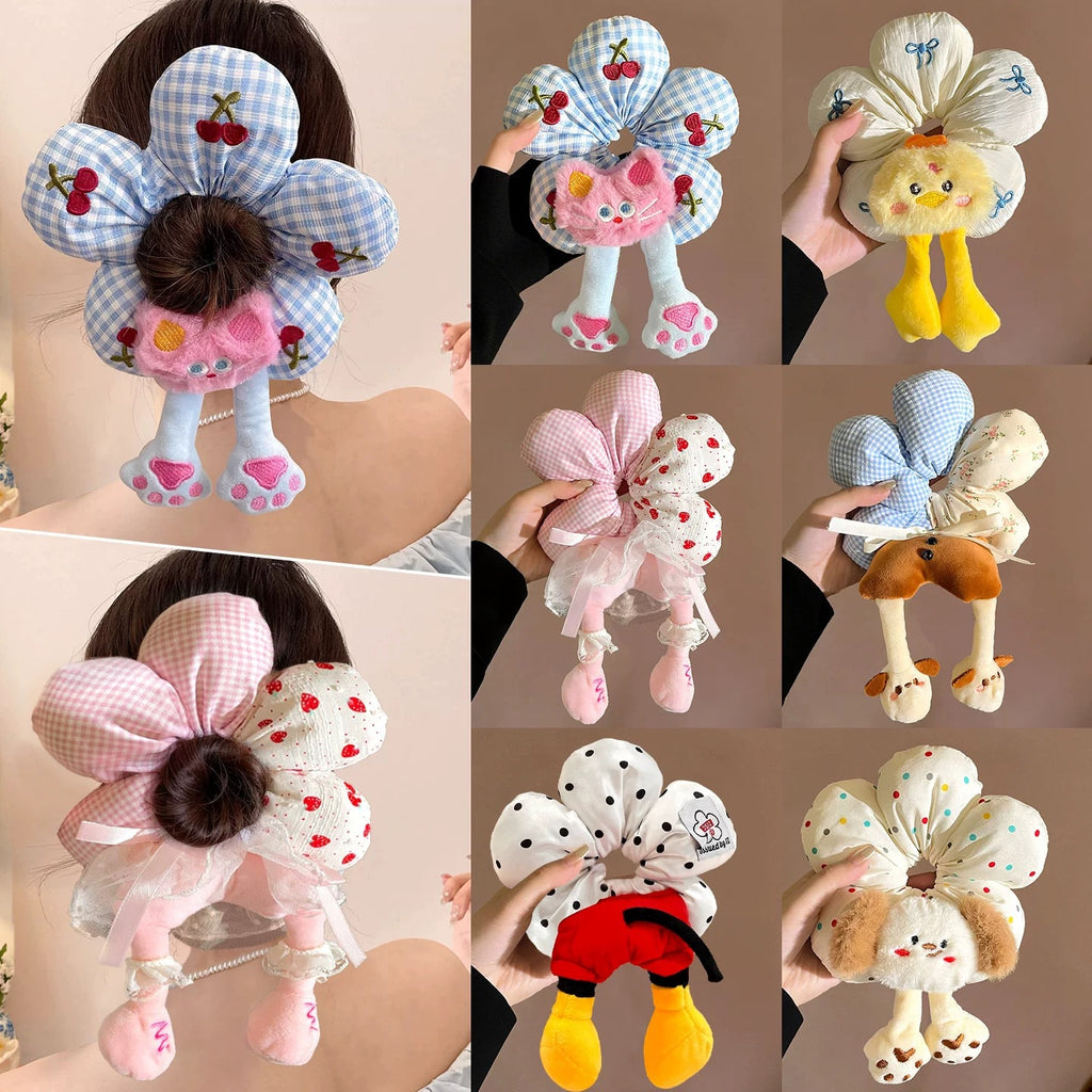 Doll Flower Scrunchie Hair Tie - Modomu