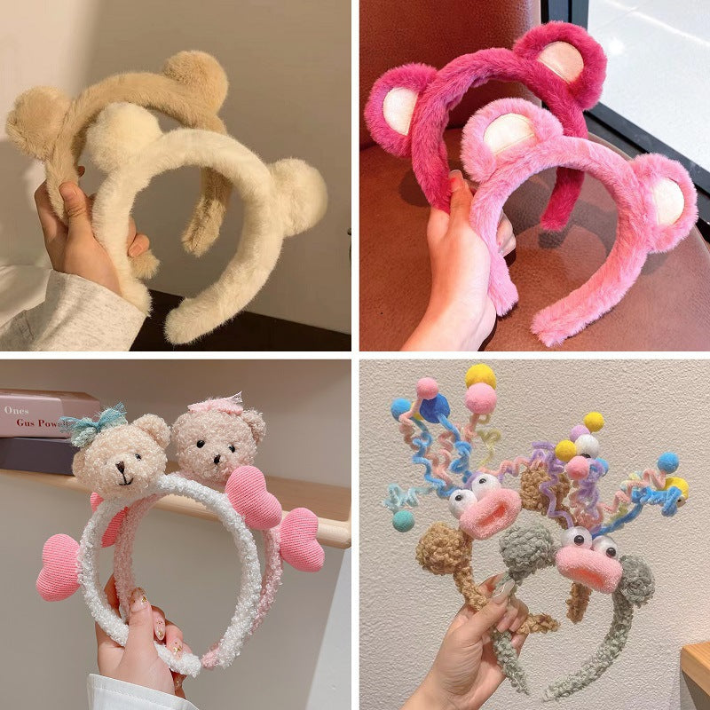 Cute Bear Plush Headband - Modomu