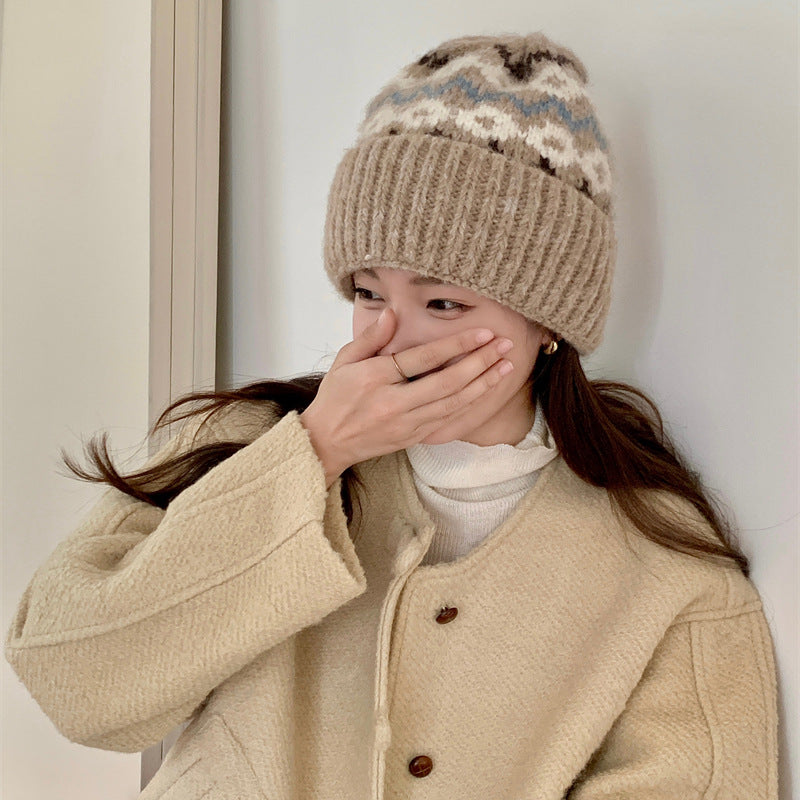 Fair Isle Knit Winter Beanie
