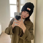 Classic Beanie with Patch Detail