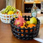 Ceramic Woven Storage Fruit Basket