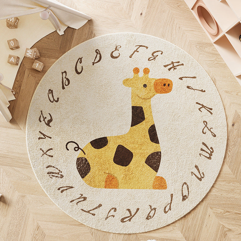 Cartoon Round Kids Floor Rug