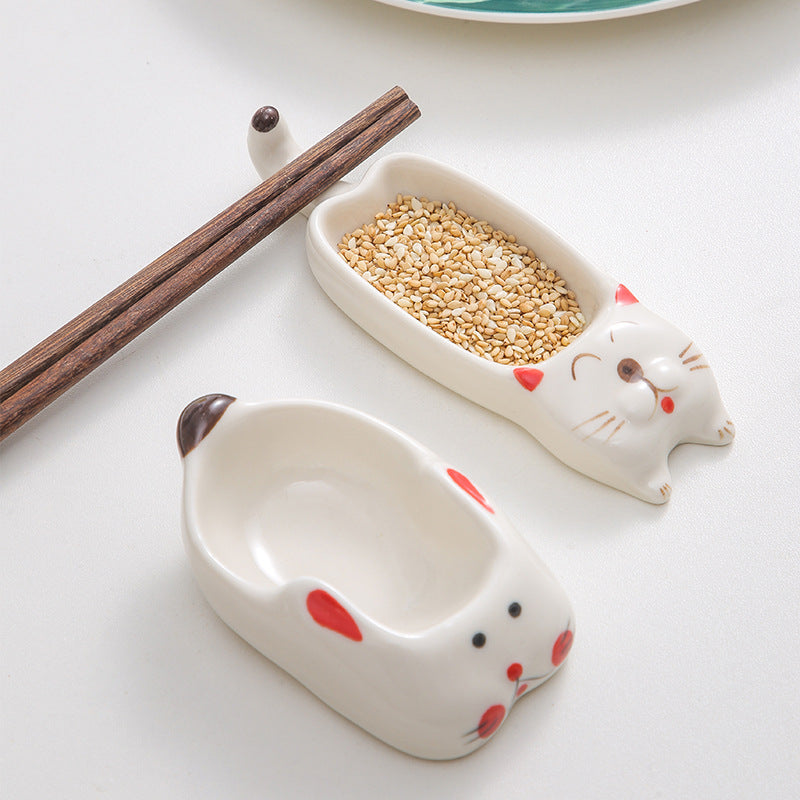 Cartoon Cat Ceramic Dipping Dish - Modomu