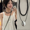 Agate Pendant Necklace Minimal Design - Modomu