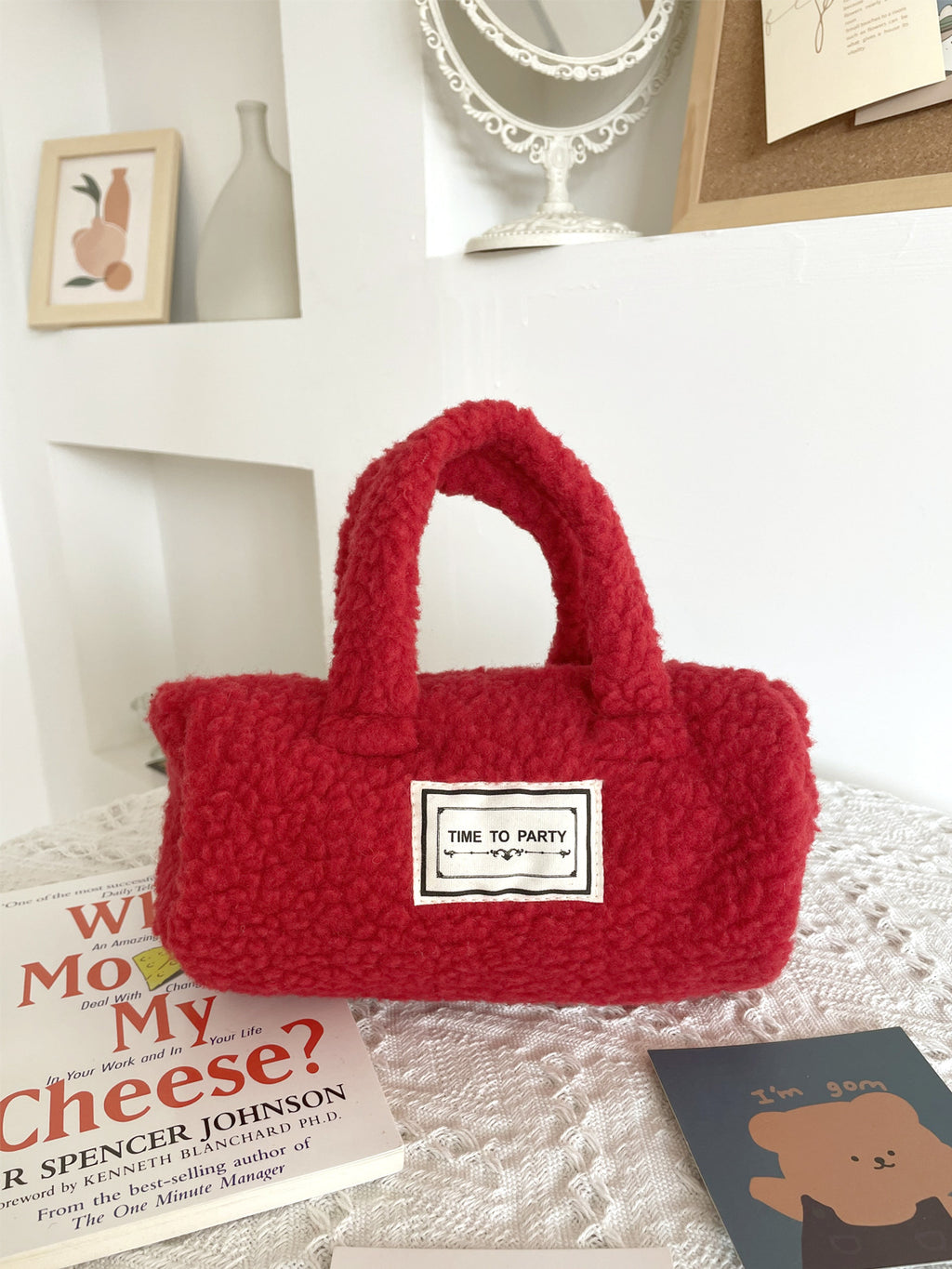 Plush Handbag With Festive Design - Modomu