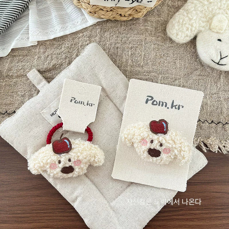 Apple Puppy Plush Side Clip