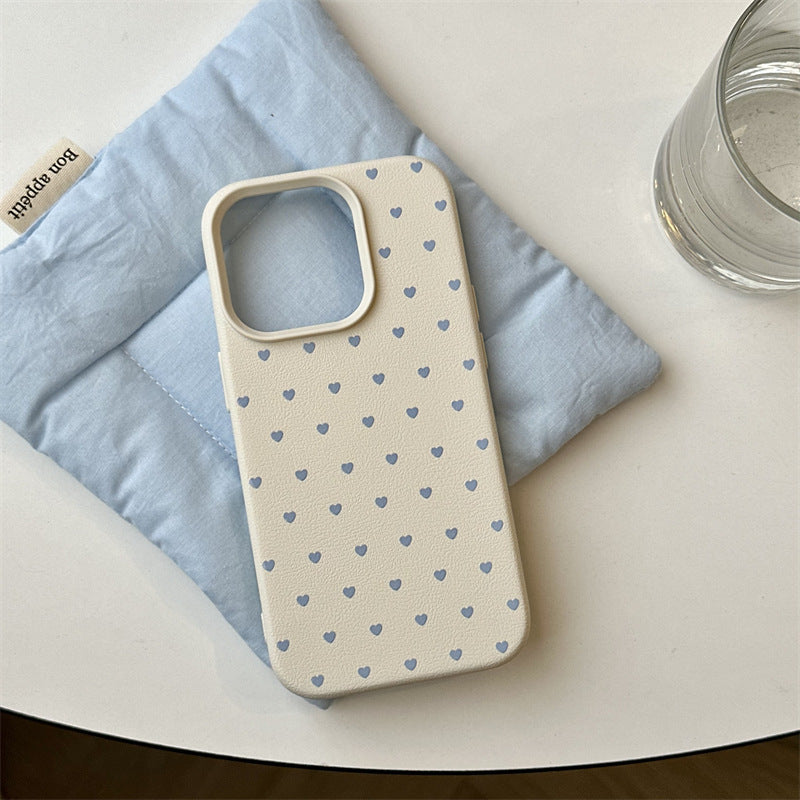 Blue Hearts Pearl Bow Case