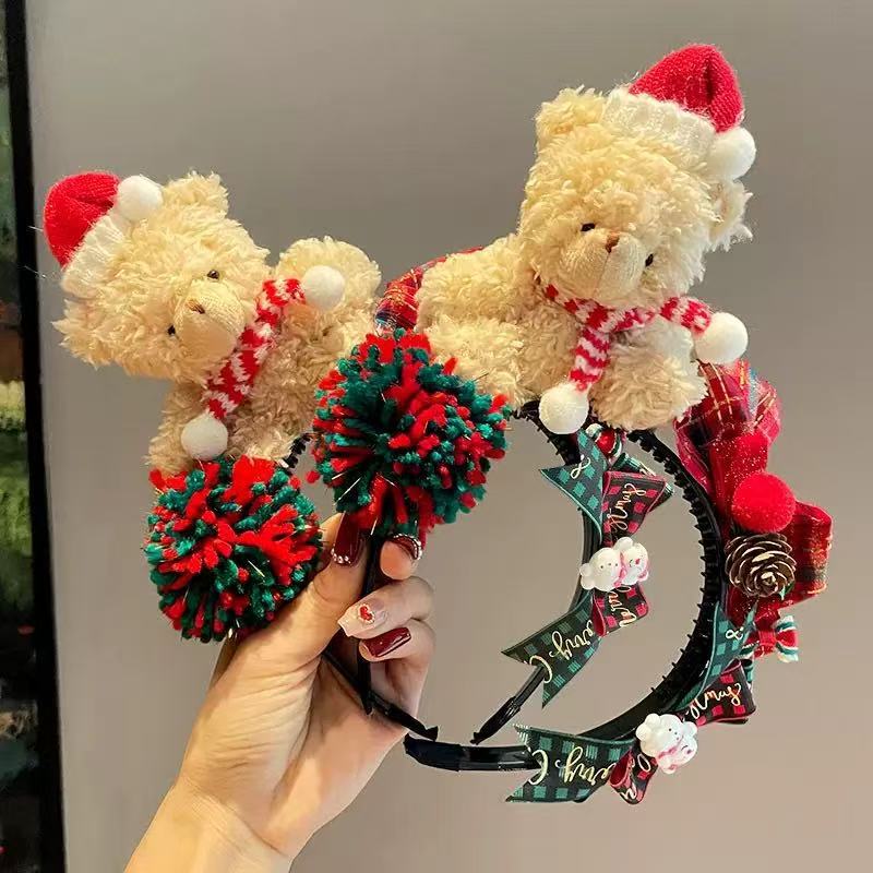 Christmas Bear Plush Headband - Modomu
