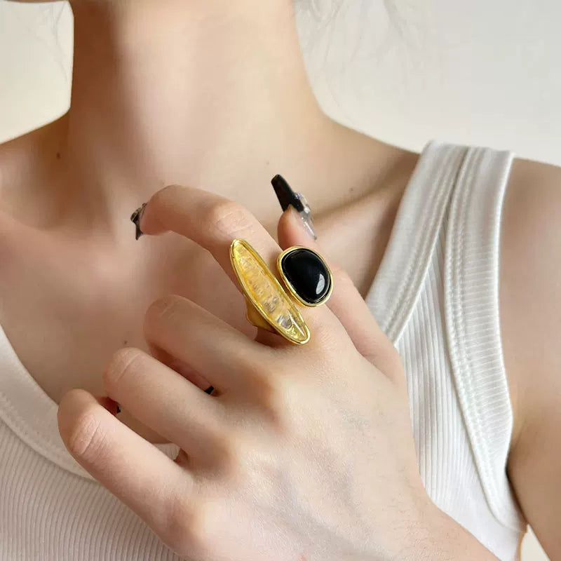 Irregular Crystal Open Statement Ring - Modomu