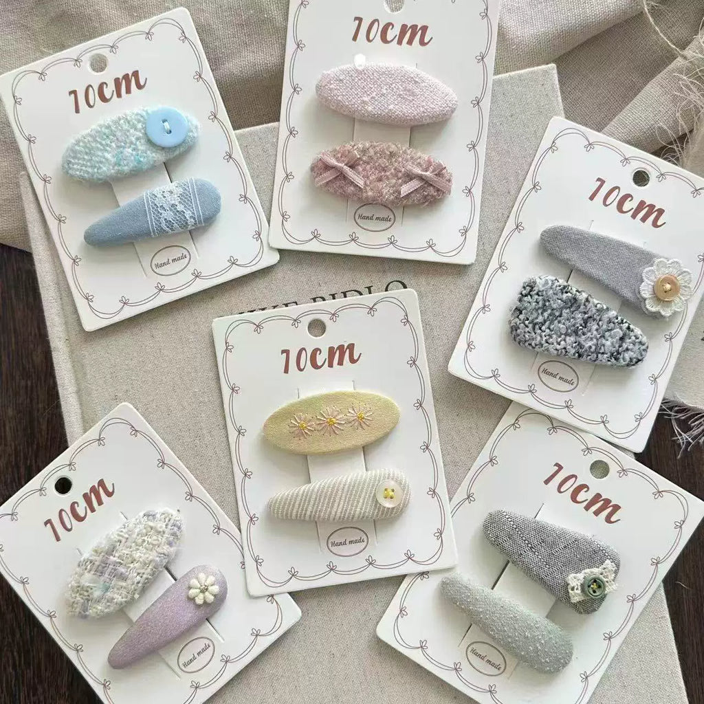 Korean Embroidered Flower Hair Clip - Modomu