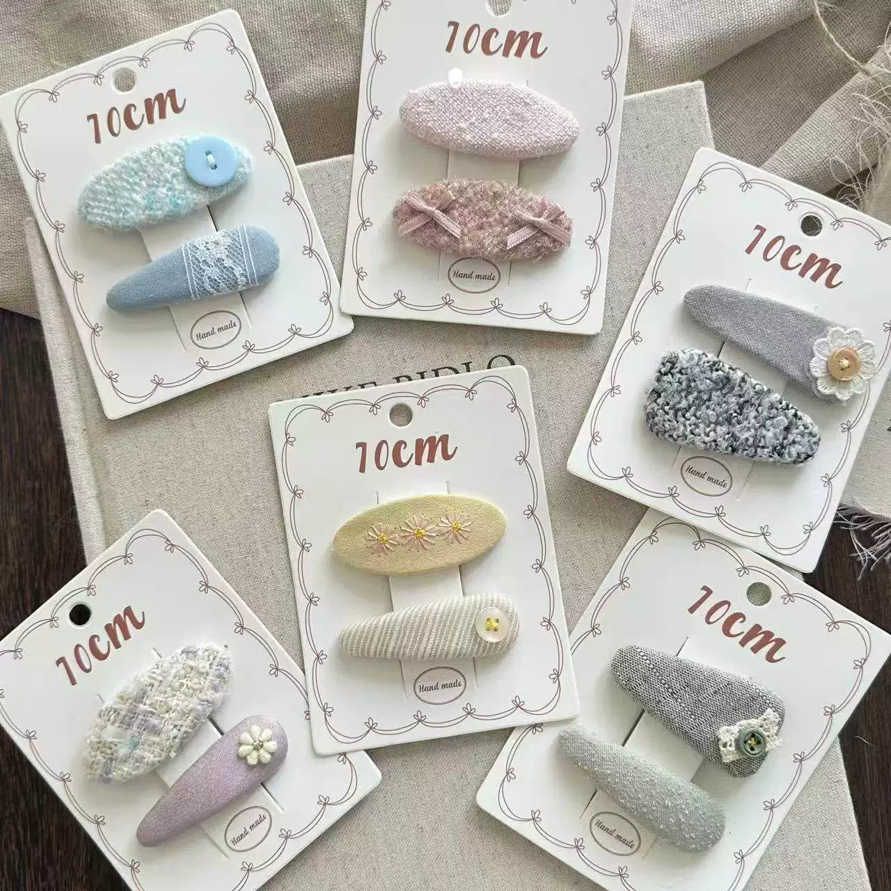 Korean Embroidered Flower Hair Clip - Modomu